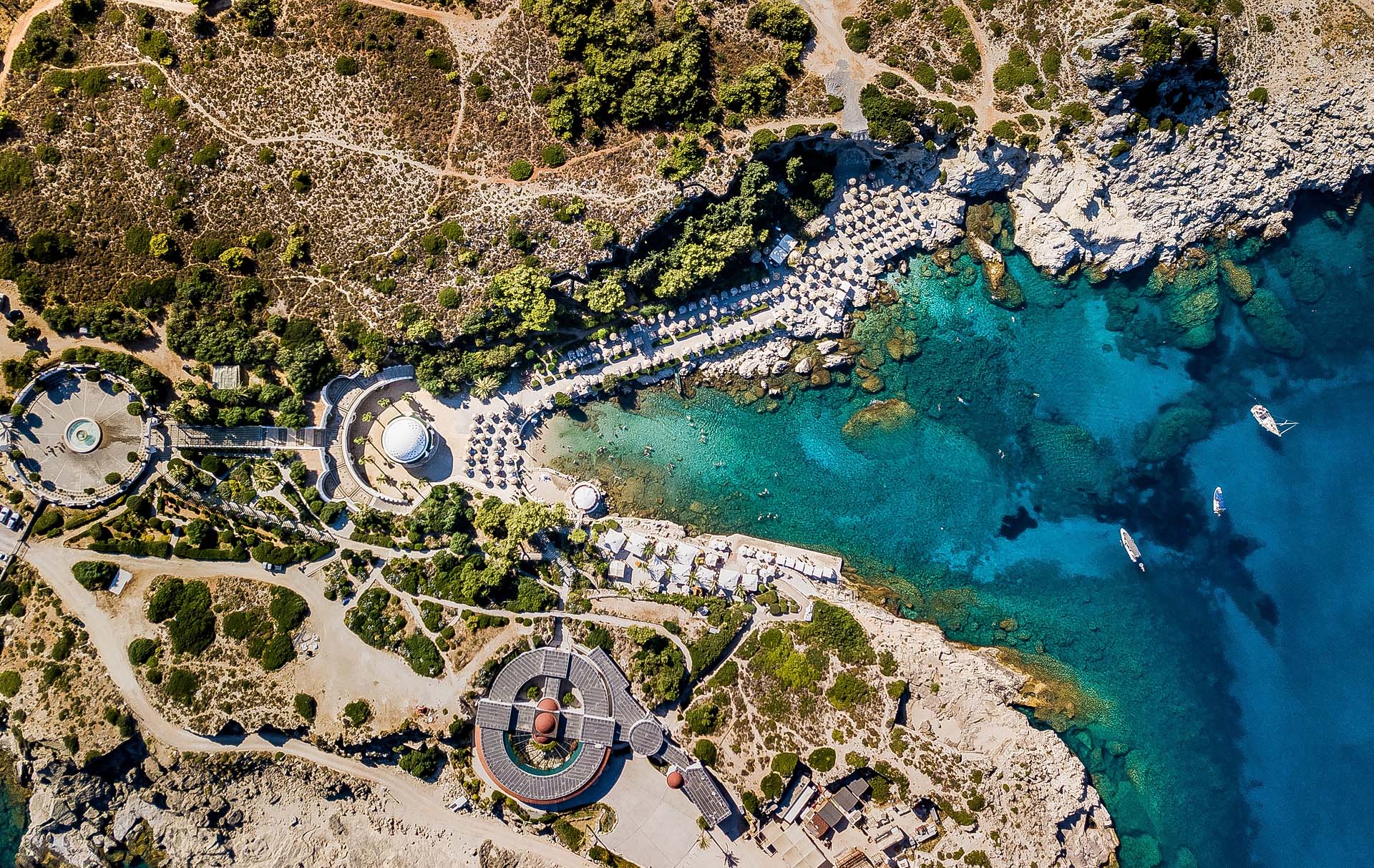 AutoRhodes Car Rental Kallithea Springs view from above
