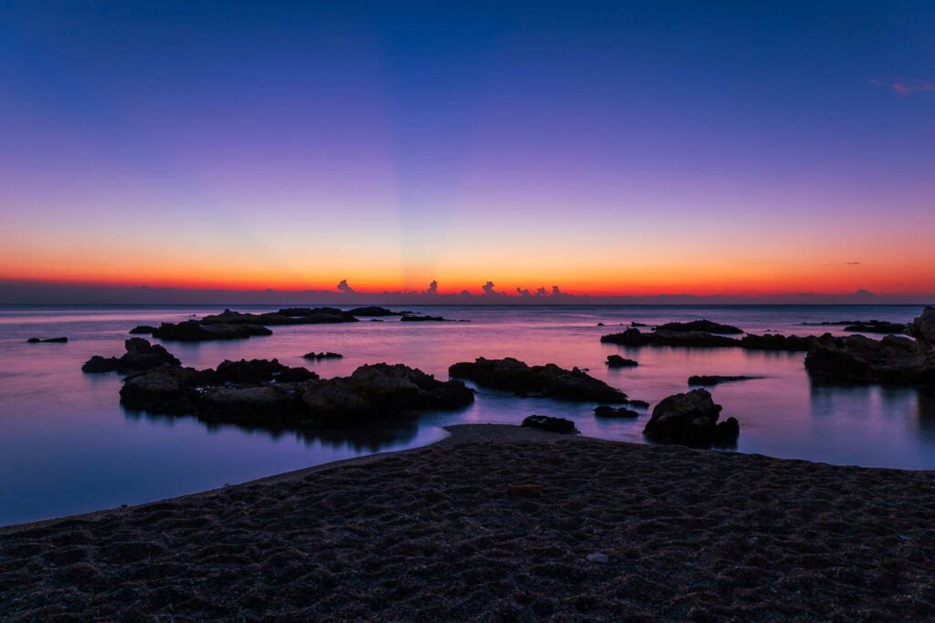 AutoRhodes Car Rental stegna beach sunset