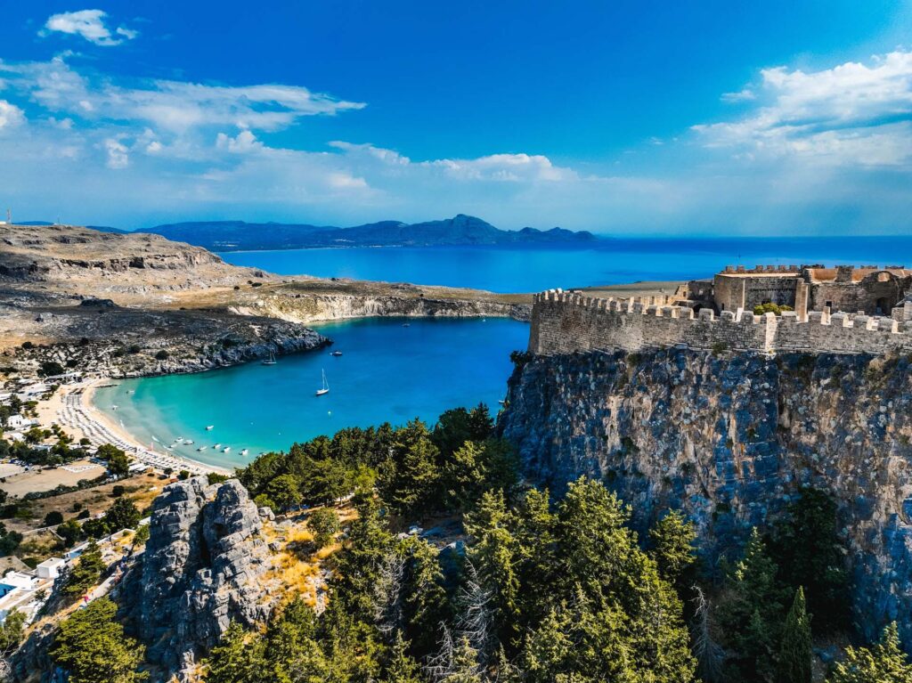 AutoRhodes Car Rental aerial picture of lindos